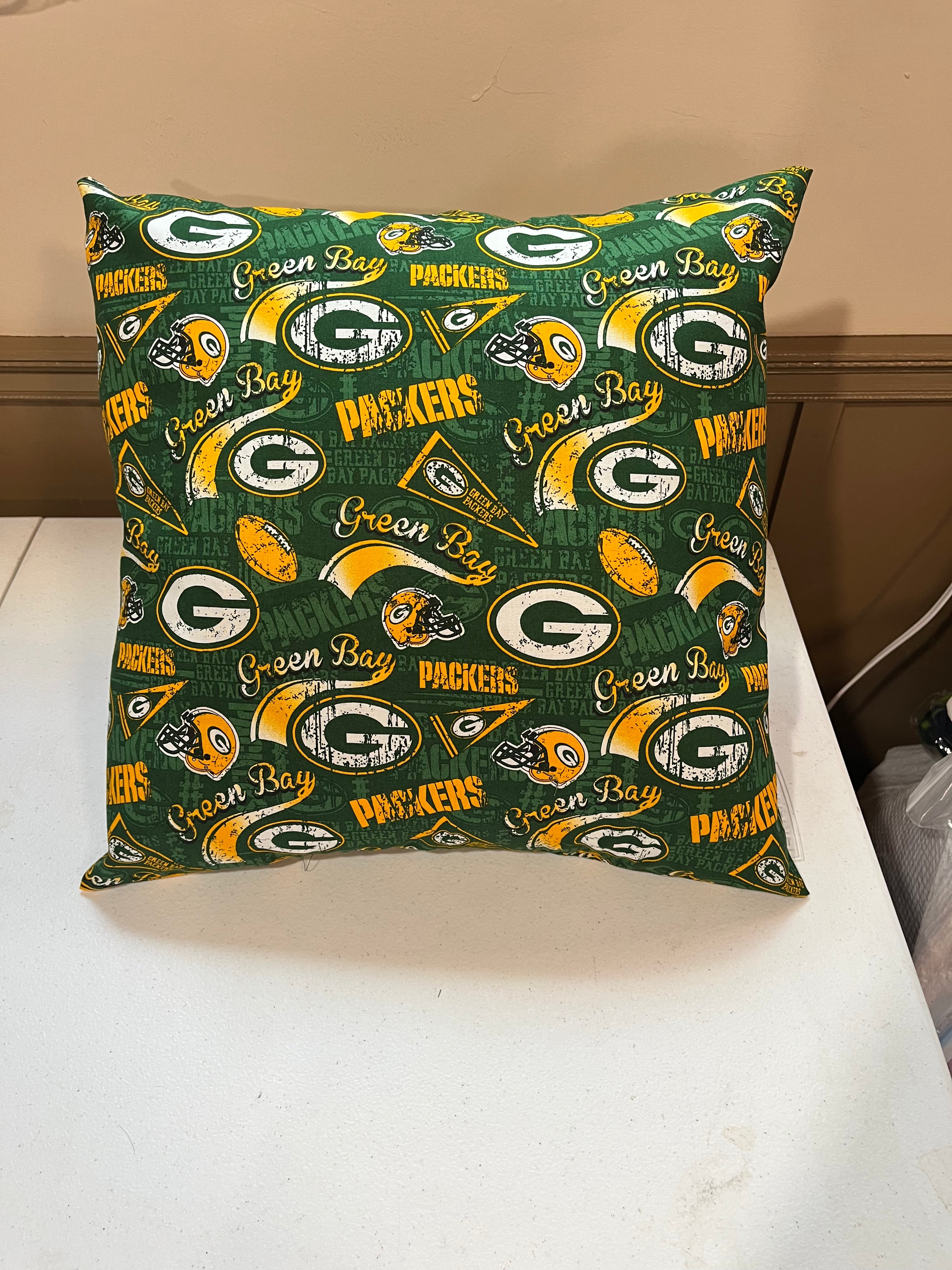 Green Bay Packers Retro Cotton Pillow Cover